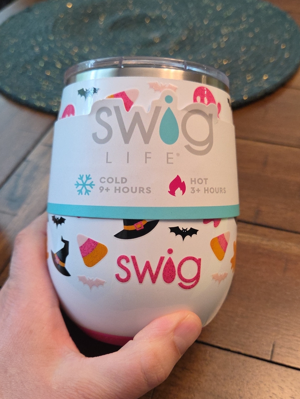 Swig Life Halloween Glitter Stemless Cup New